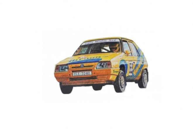 Model auta Škoda Favorit Rallye 96 v měřítku 1:72
