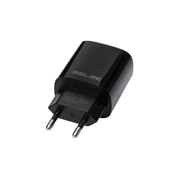 20W síťová nabíječka USB-C + USB-A černá