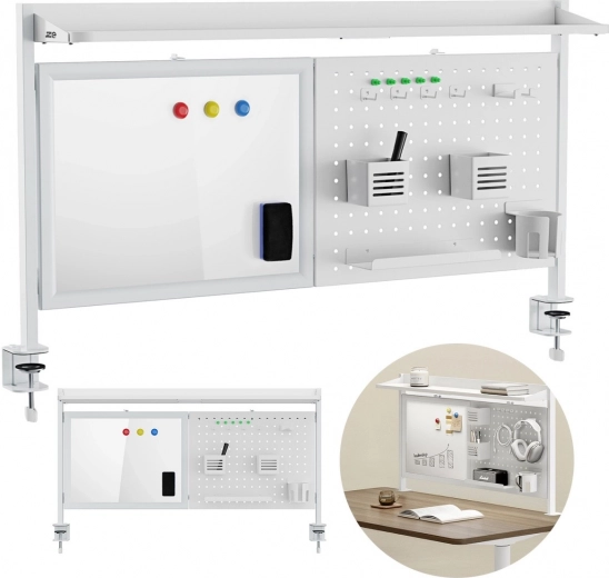 Magnetická tabule a pegboard pro maximální pořádek