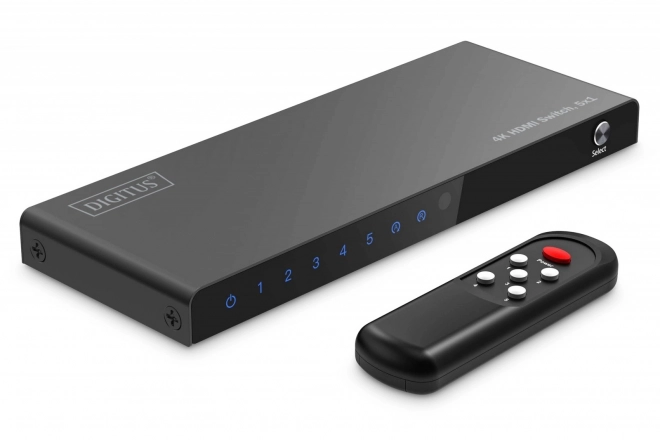 HDMI přepínač 4K s dálkovým ovládáním