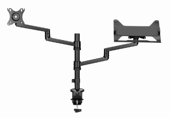 GEMBIRD polohovatelný stolní držák na monitor 17–32'' a notebook do 17,3''