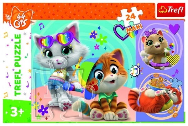 Puzzle 24 Maxi dílků 44 Kočky Happy Kittens