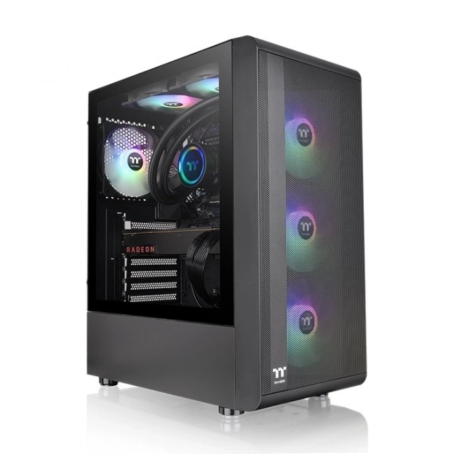 Počítačová skříň S200 s tvrzeným sklem a RGB osvětlením