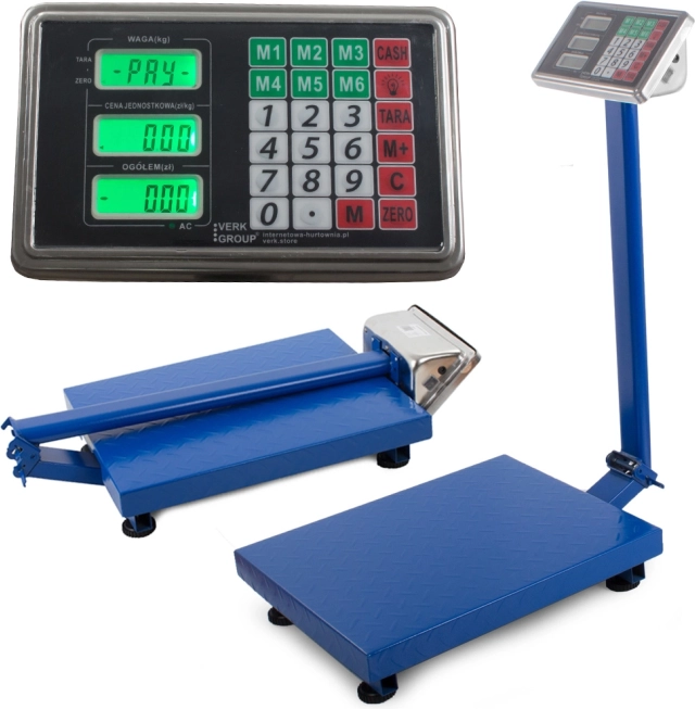 Elektronická skladová plošinová váha 300 kg s LCD displejem