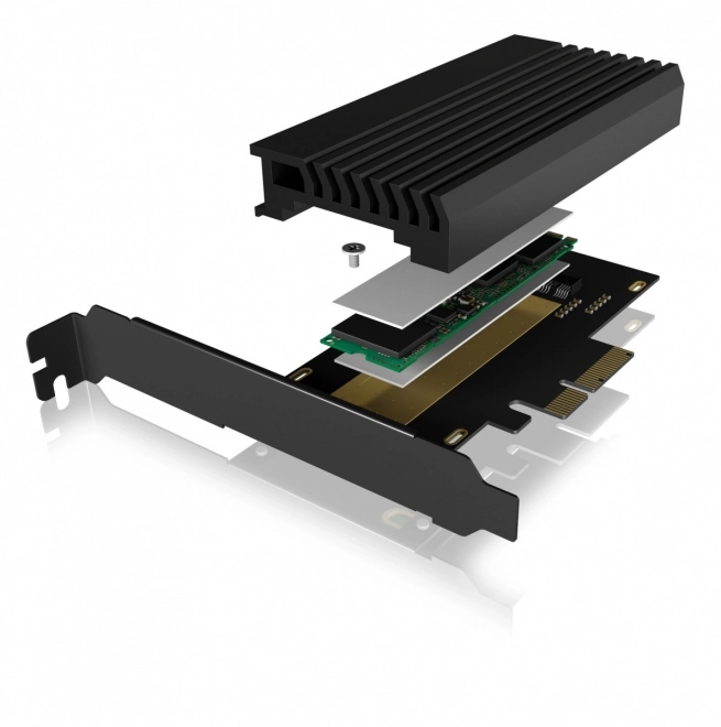 Karta PCIe se slotem M.2 M-Key pro jeden disk M.2 NVMe SSD IB-PCI214M2-HSL
