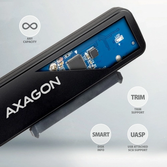 Adaptér USB-C na SATA HDD/SSD AXAGON FASTPort2