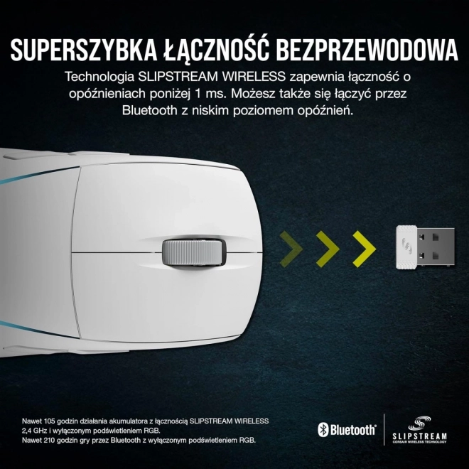 Bezdrátová myš M75 bílá RGB