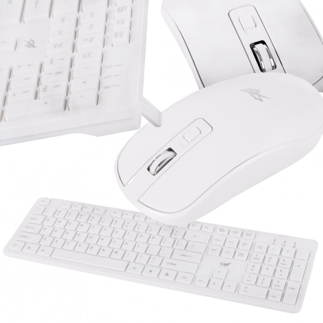 Bezdrátová sada klávesnice a myši Silent Numeric USB – Bílá