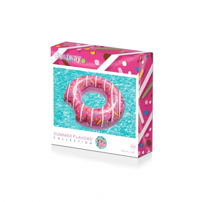 Bestway velké nafukovací kolo Hnědý donut 107cm – Růžové