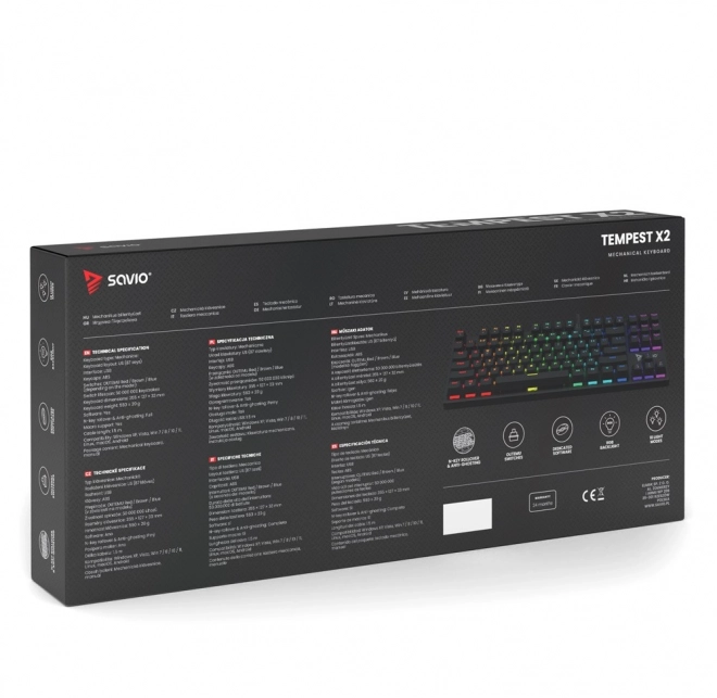 Mechanická klávesnice Tempest X2 Outemu Blue RGB