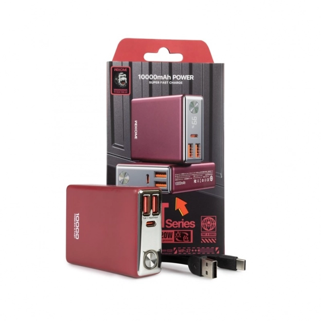 Powerbanka WEKOME WP-27 Tint Series červená 10000 mAh