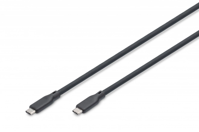 USB-C - silikonový propojovací kabel USB-C, USB 4 Gen3 40G 8K 240W, 1 m černý