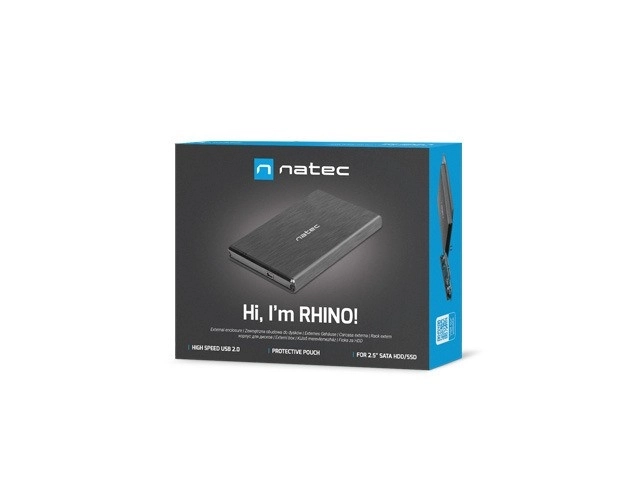 3,5'' RHINO USB 3.0 (Sata) HDD kryt Hliník