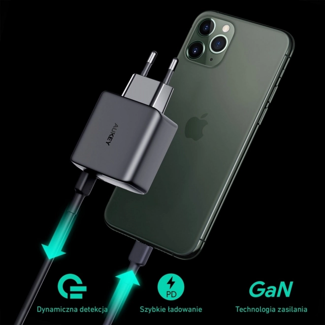 PA-B4S Síťová nabíječka Omnia GaN 2xUSB C Power Delivery 3.0 65W (45W + 20W) PPS