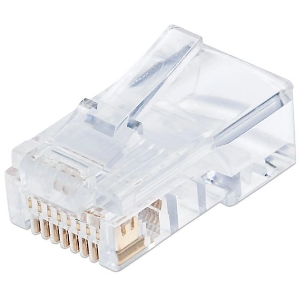 RJ45 UTP 8P8C cat.6 modulární zástrčka na drátu 100 ks.