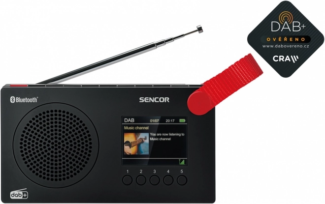 Digitální rádio s baterií SRD 7757B LCD displej, BL 5.0