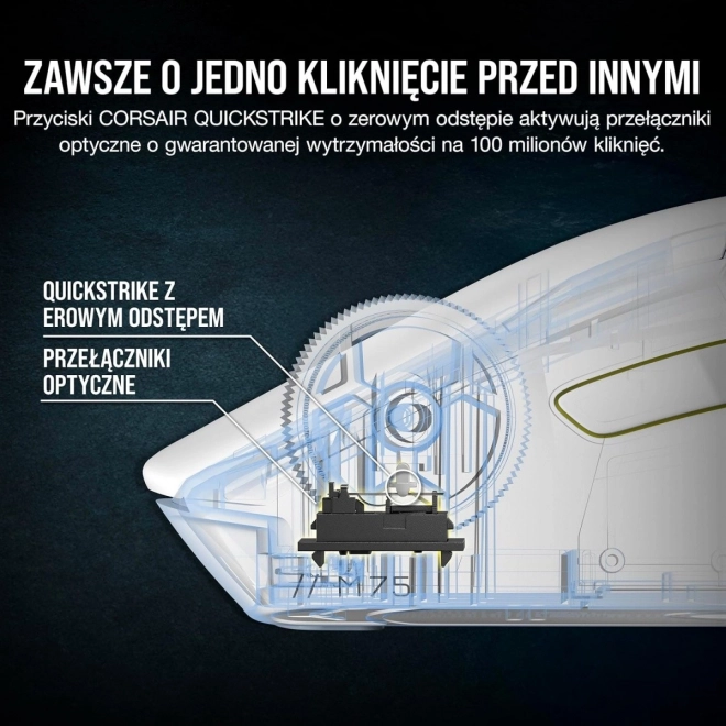 Bezdrátová myš M75 bílá RGB