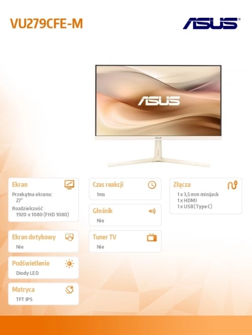 27palcový monitor VU279CFE-M IPS 100Hz USB-C
