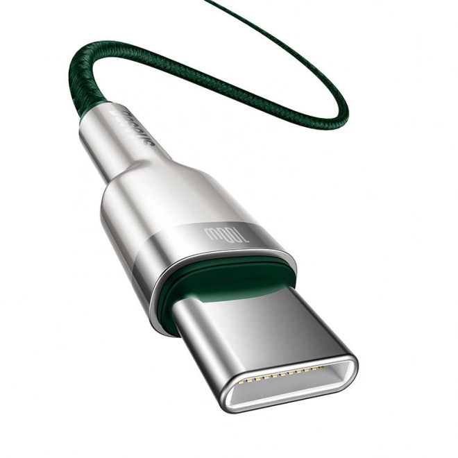 Kabel USB-C na USB-C Baseus Cafule, 100W, 2m (zelený)