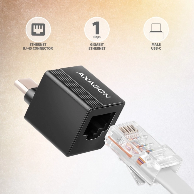 ADE-MINIC Gigabitový ethernetový adaptér, USB-A 3.2 Gen 1, automatická instalace MINI