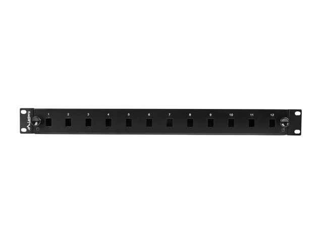 12XSC simplex/12XLC duplexní optický přepínač rack 19 1U černý + příslušenství