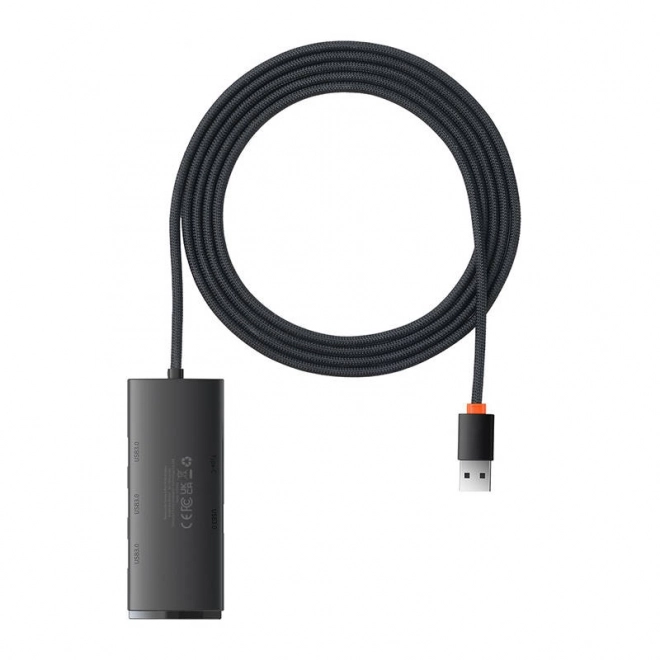 Rozbočovač 4w1 Baseus Lite Series USB do 4x USB 3.0 2m (černý)