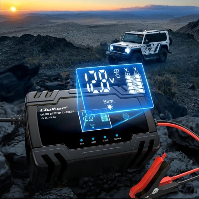 Inteligentní nabíječka autobaterií 12V/24V s funkcí opravy