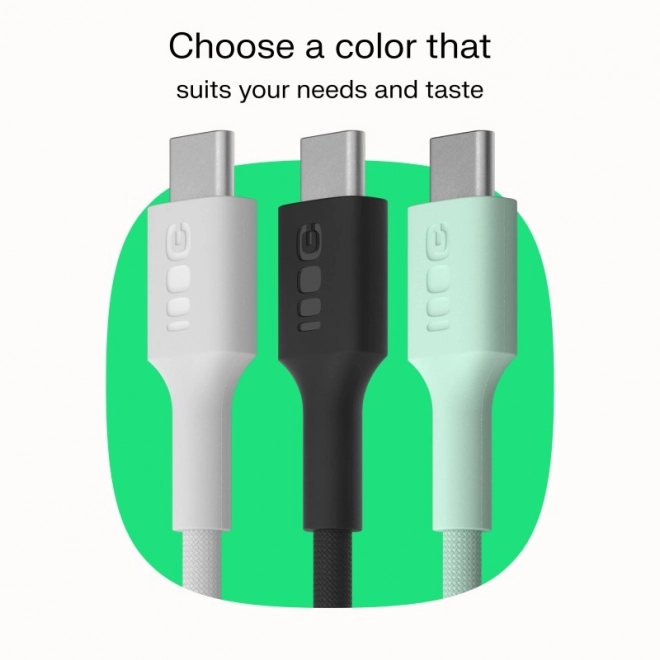 Nylonový kabel USB-C PowerStream 100W černý 1,2m