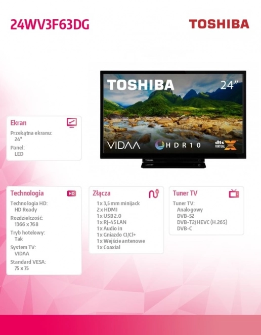 Televize LED 24 palců