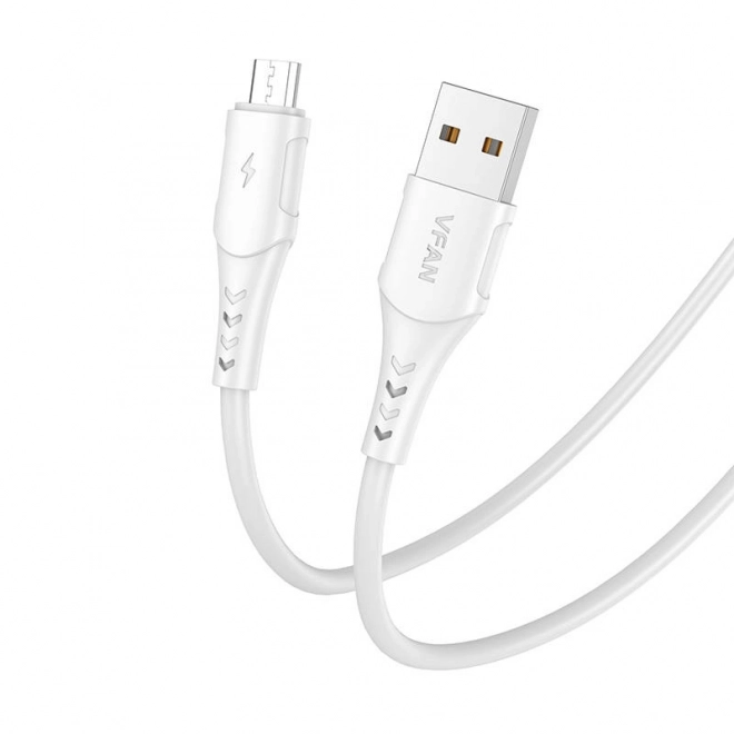 Kabel USB-Micro USB VFAN Colorful X12, 3A, 1 m (bílý)
