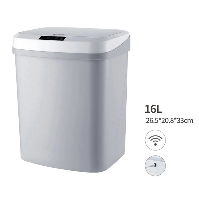 Automatický koš na odpadky se senzorem 16l - šedý