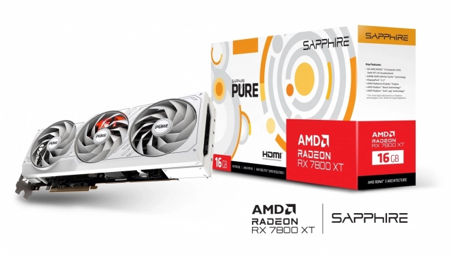 Grafická karta Radeon RX 7800 XT PURE GAMING OC 16GB GDDR6 256bit 2DP