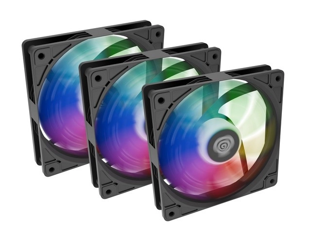 Sada 3 ventilátorů Genesis Oxal 120 ARGB černá