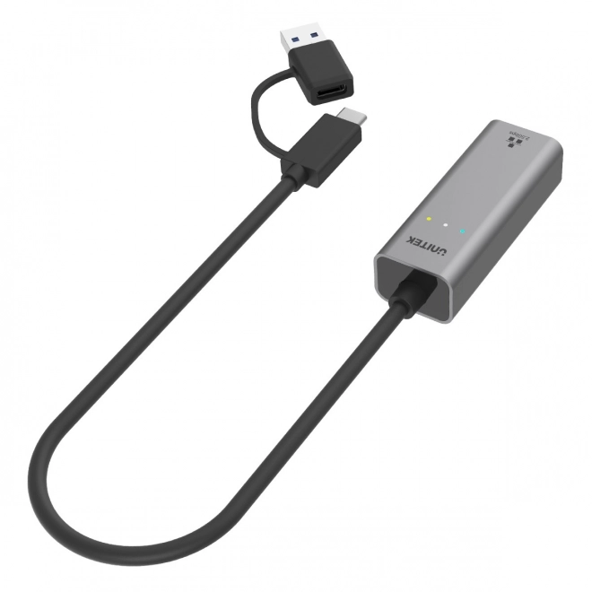 Unitek adaptér USB-C/USB-A na Ethernet RJ-45 2,5 Gbps