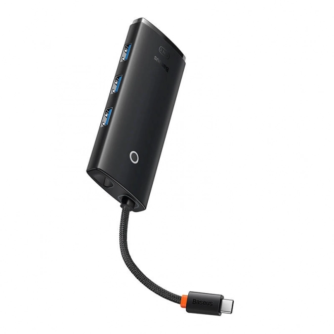 Rozbočovač řady Baseus Lite 5w1 USB-C na 3x USB 3.0 + USB-C + HDMI (černý)