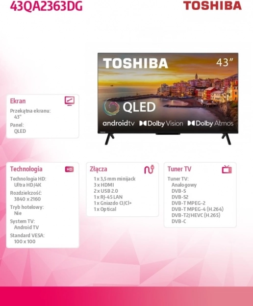 Televize QLED 43 palců