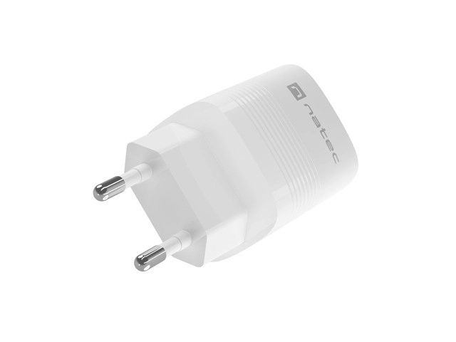 Síťová nabíječka Ribera GAN 1x USB-A + 1x USB-C 30W Bílá