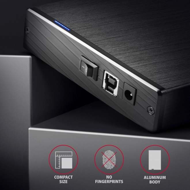 Hliníkový externí box AXAGON USB 3.2 Gen 1 pro 3,5" HDD