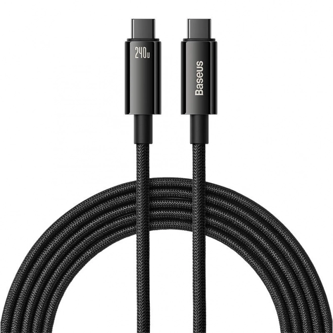 Kabel USB-C na USB-C Baseus Tungsten Gold 240W 3 m (černý)