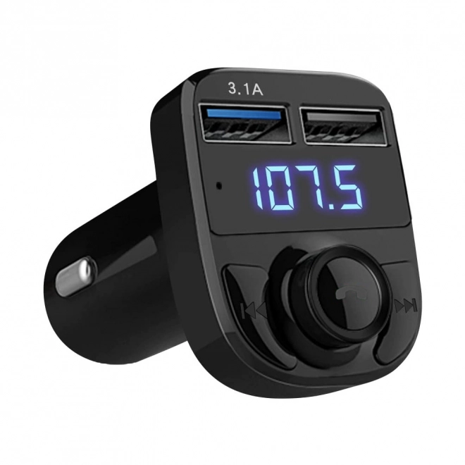 FM Bluetooth autotranstiter a nabíječka 2x USB