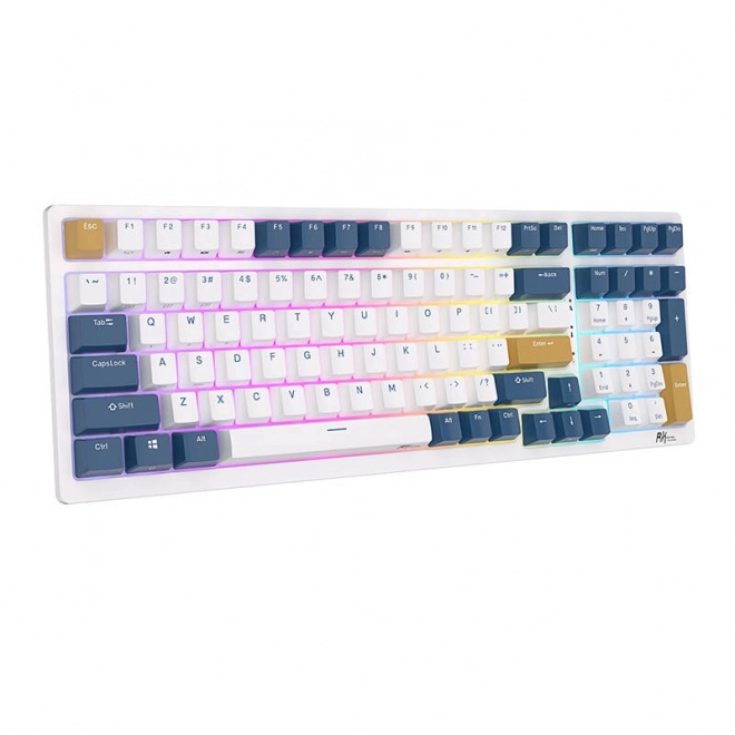 Mechanická klávesnice Royal Kludge RK98 RGB, červené spínače (modrá)