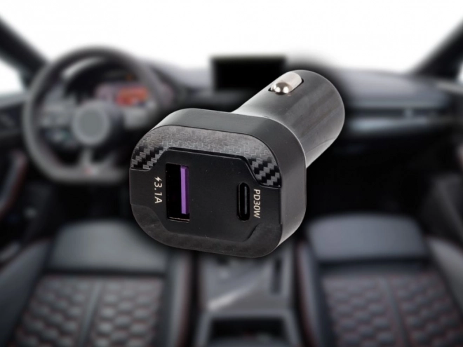 Rychlá duální nabíječka do auta s RGB osvětlením