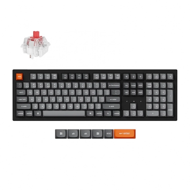 Bezdrátová klávesnice Keychron K10 Max RGB červený spínač