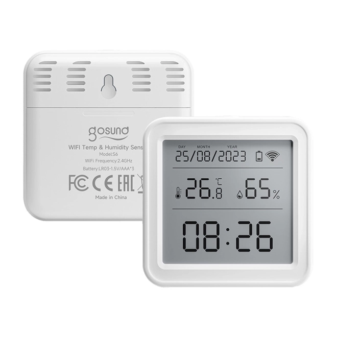 Zigbee chytrý senzor teploty a vlhkosti s LCD displejem