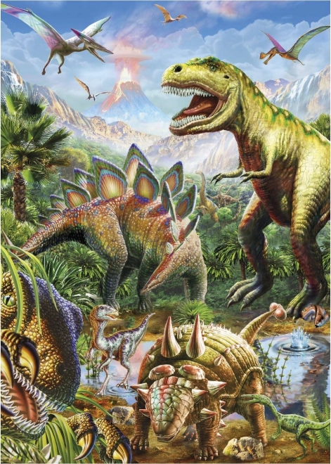 Svítící puzzle svět dinosaurů 100 XL dílků