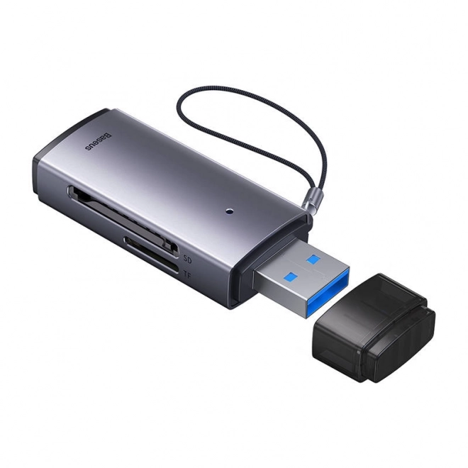 Čtečka paměťových karet SD/TF řady Baseus Lite, USB (šedá)