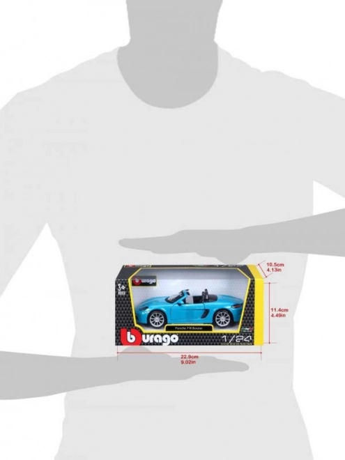 Bburago 1:24 Porsche 718 Boxster Blue