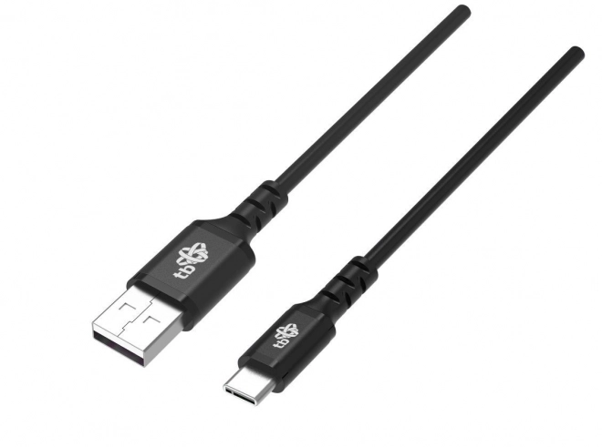 Silikonový USB-C kabel 2m s rychlým nabíjením černý