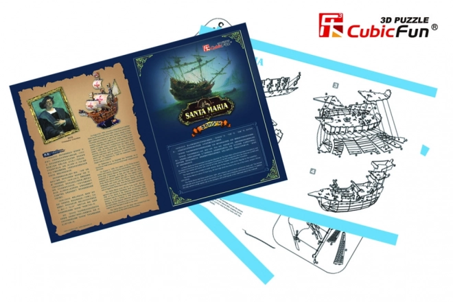 Puzzle 3D Loď Santa Maria