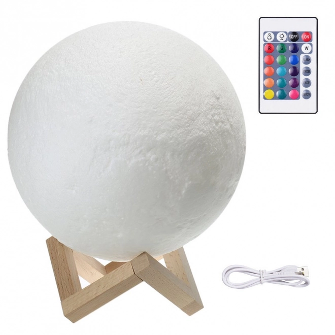 3D měsíční lampa s RGB osvětlením